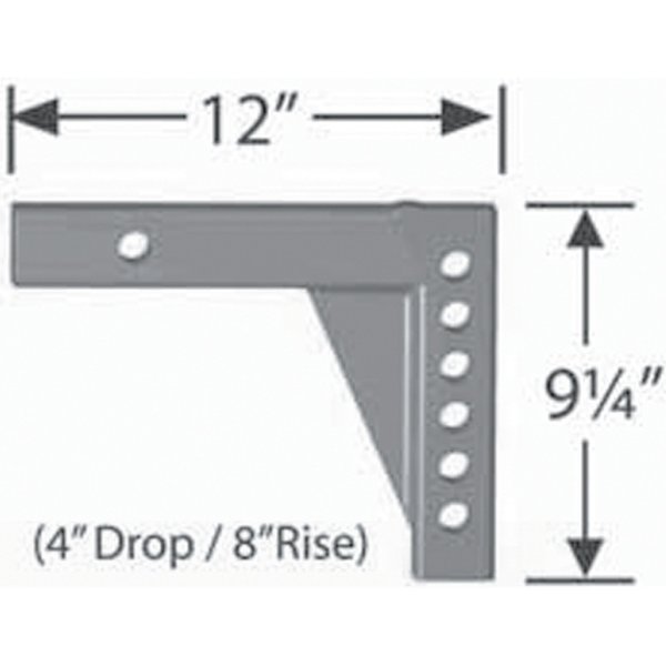 Progress Manufacturing Hi-Lo Adjustable Shank 4 in. Drop 8 in. Rise 90-02-4200